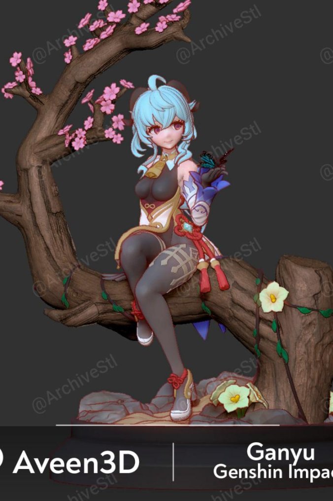 原神 甘雨 3D打印模型图纸